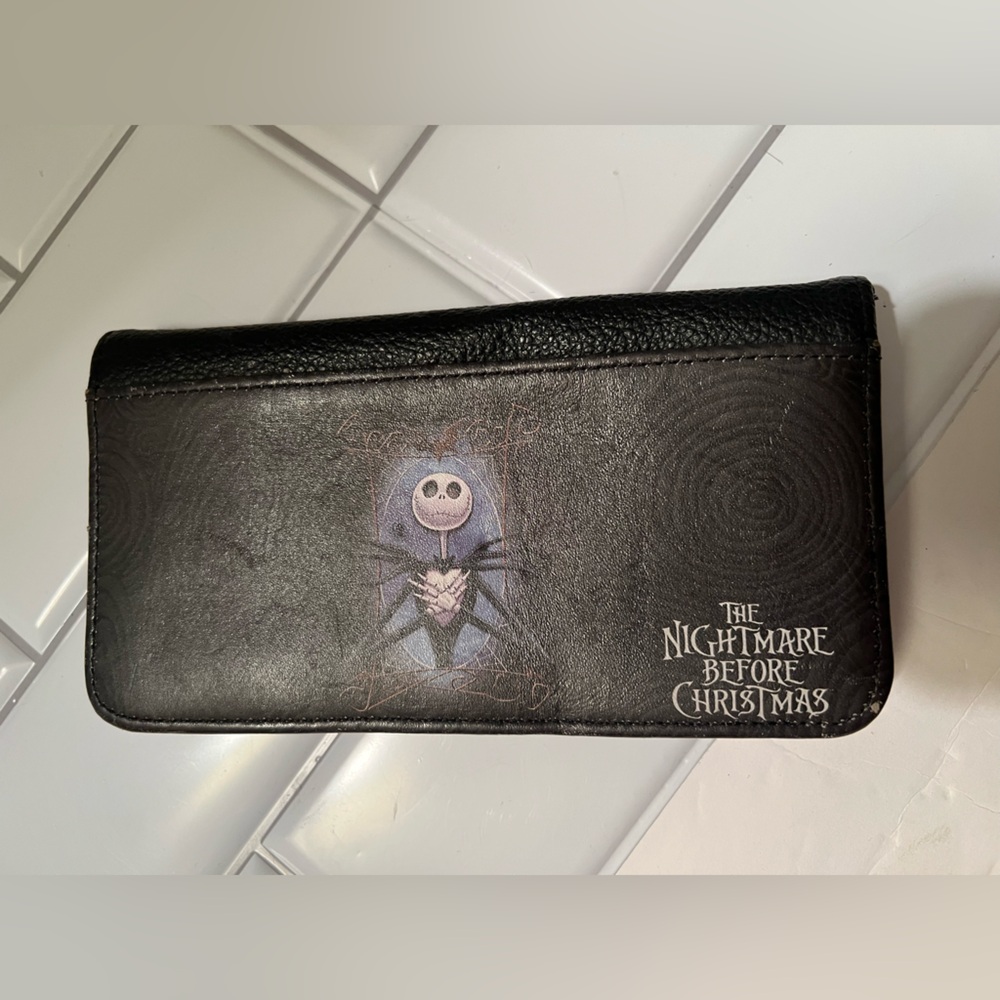 Disney The Nightmare before Christmas Black Leather Wallet